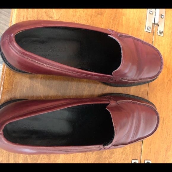 EDDIE BAUER dark red leather loafers - Picture 6 of 7